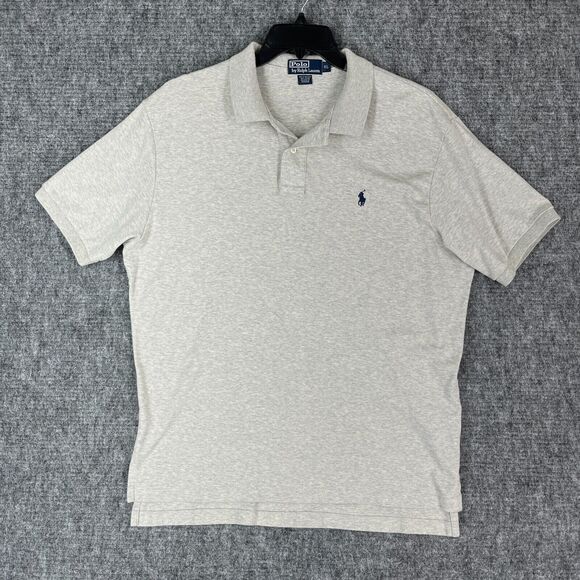 Ralph Lauren Shirt Mens Extra Large Gray Polo Business Casual Preppy Vintage 90s - Picture 1 of 10